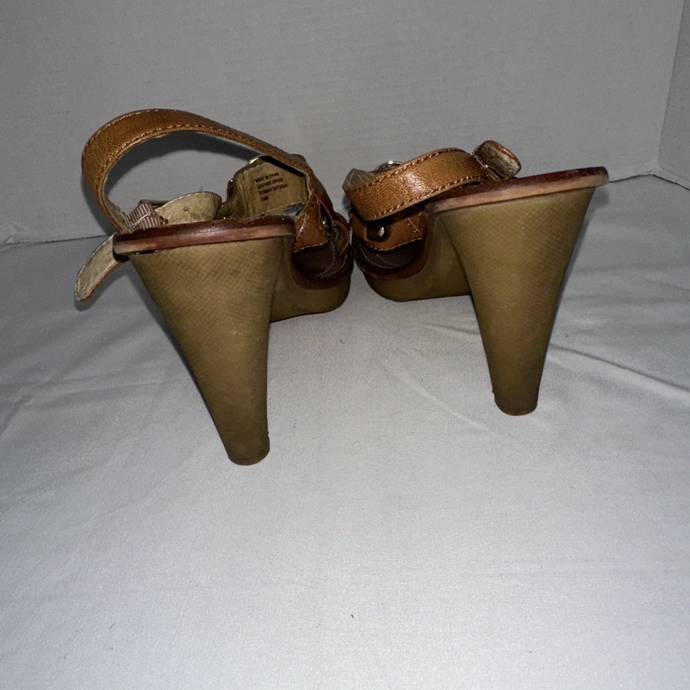 Michael Kors Dayton Sling Brown Open Toe Sandals Heels Women's Strappy SIZE 7.5 - Picture 2 of 11